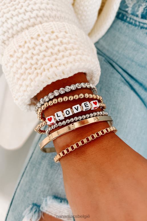 goud verliefde armband set NanaMacs HPTT4374