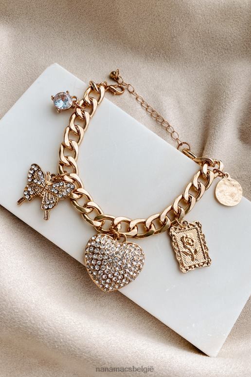 goud ze heeft de bedelarmband met vonken NanaMacs HPTT4367