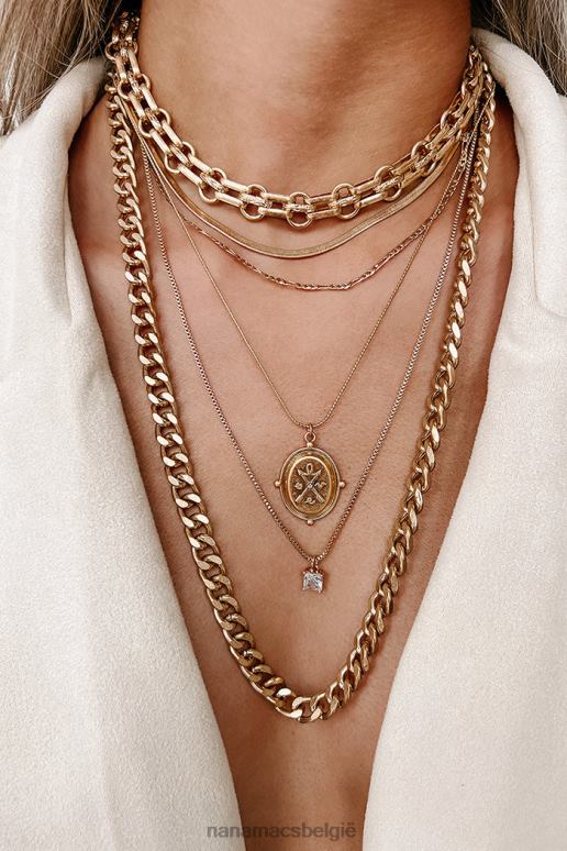 antiek goud blijf winnende gelaagde ketting NanaMacs HPTT4122
