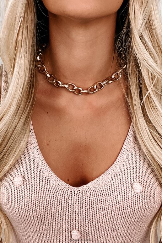 antiek goud choker ketting met zon en zand NanaMacs HPTT4149