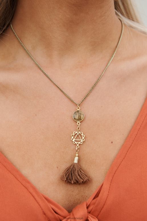bruin zonnevlecht chakra ketting NanaMacs HPTT4230