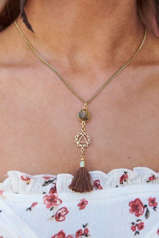 bruin zonnevlecht chakra ketting NanaMacs HPTT4230
