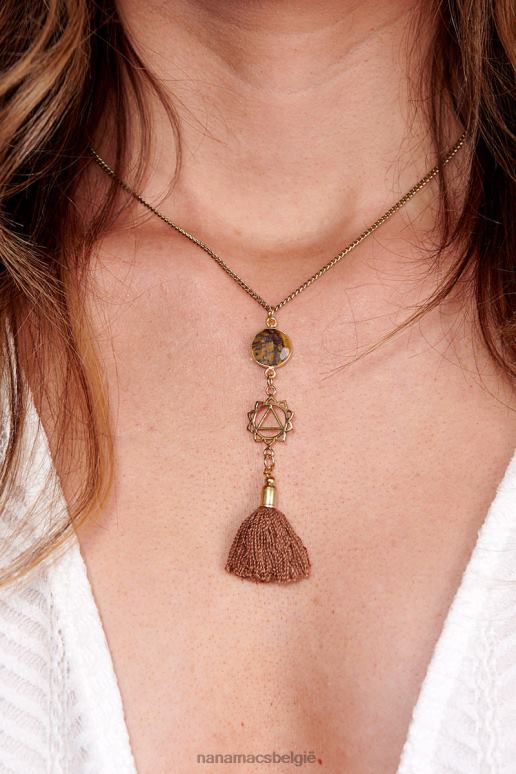 bruin zonnevlecht chakra ketting NanaMacs HPTT4230
