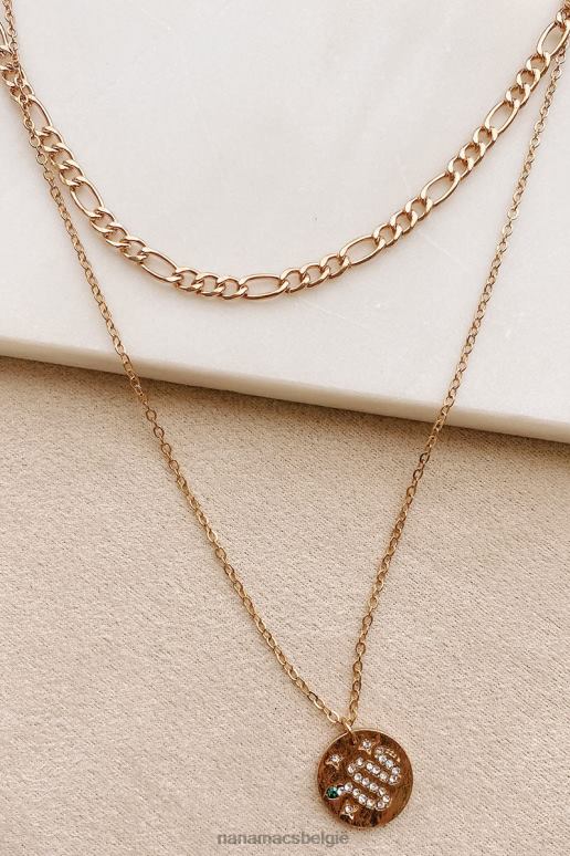 goud Snaking the issue gelaagde ketting NanaMacs HPTT4174