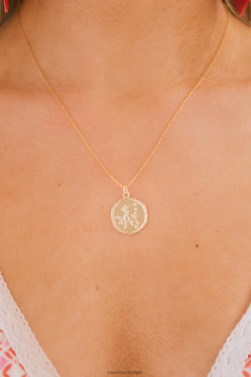 goud Steenbok token hanger ketting NanaMacs HPTT4225