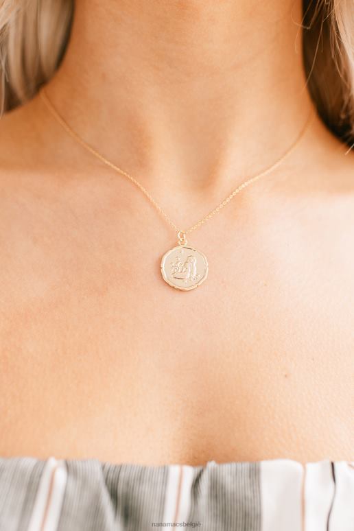 goud Waterman token hanger ketting NanaMacs HPTT4228