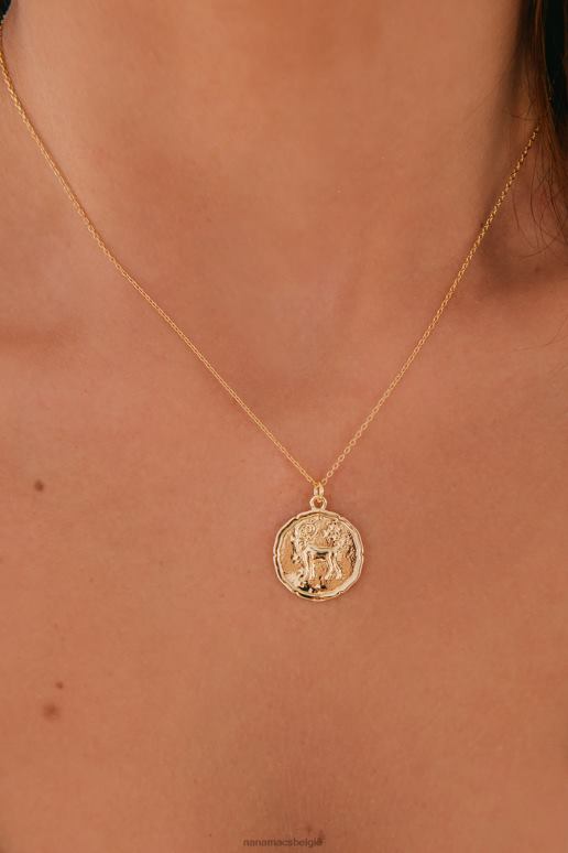 goud aries token hanger ketting NanaMacs HPTT4224