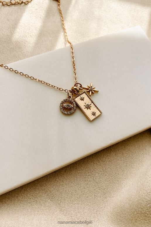 goud casting ziet er charme ketting NanaMacs HPTT4157