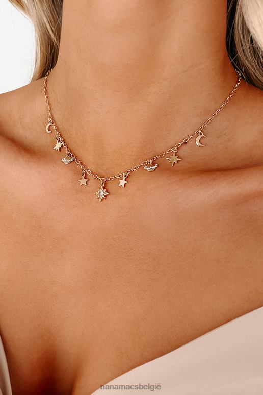 goud dank je gelukssterren bedelketting NanaMacs HPTT4069