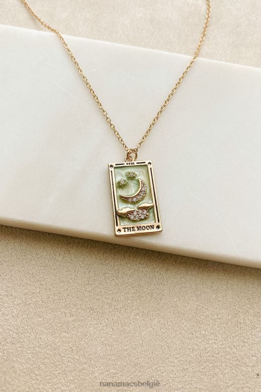 goud door de maan tarotkaart ketting NanaMacs HPTT4175