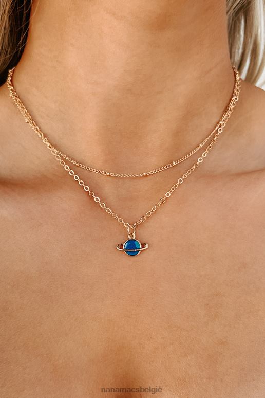 goud geen komeet gelaagde charme ketting NanaMacs HPTT4160