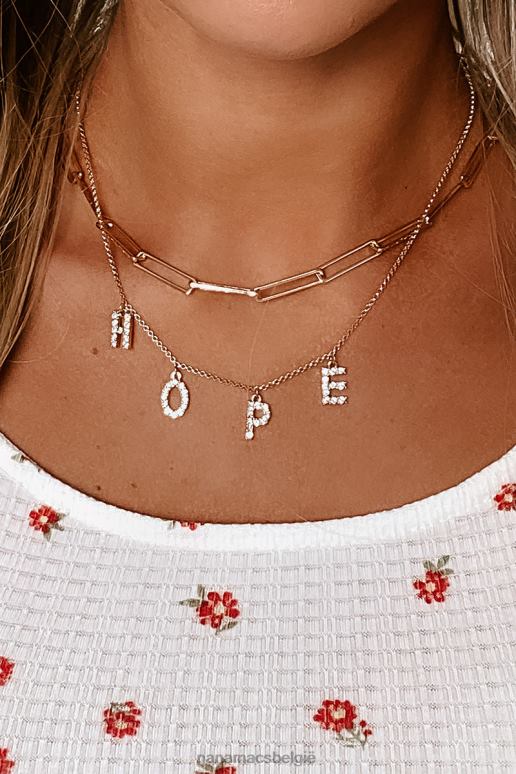 goud hopend op de gelaagde ketting van het weekend NanaMacs HPTT4206