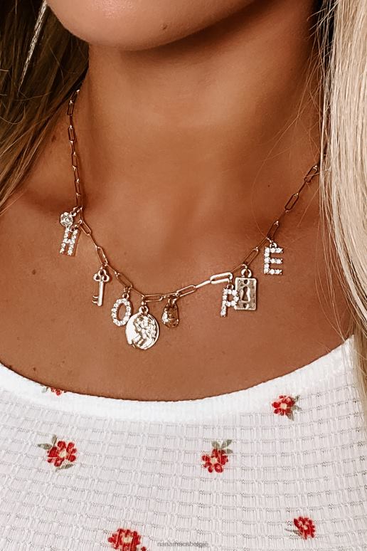 goud hopend op een zomerse choker ketting NanaMacs HPTT4204