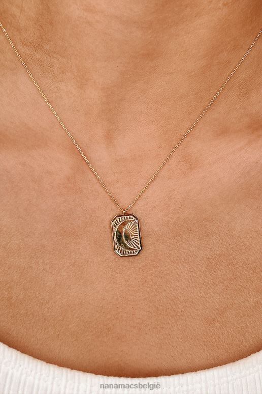 goud magnetische maan hanger ketting NanaMacs HPTT4142