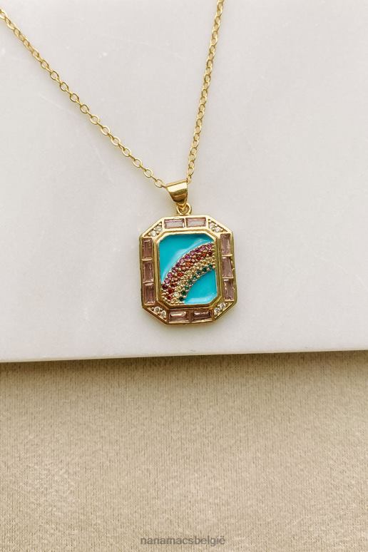 goud op zoek naar gouden regenboog hanger ketting NanaMacs HPTT4091