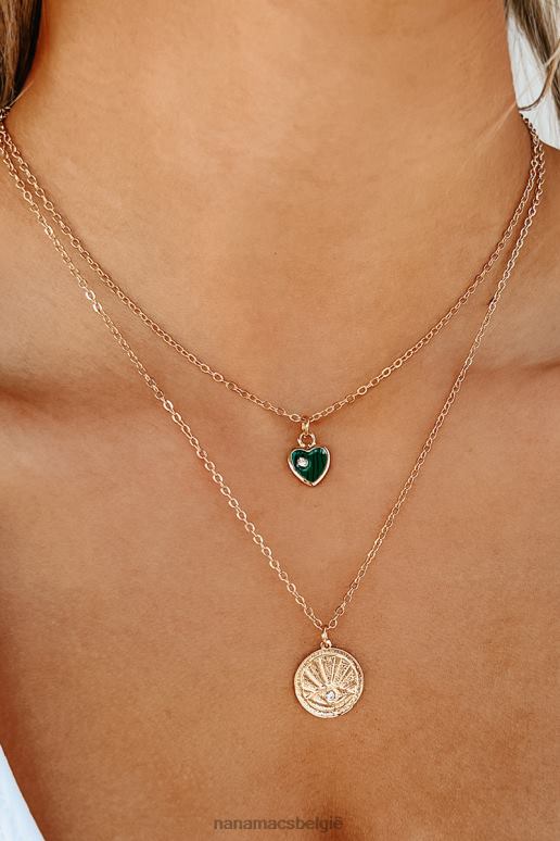 goud stuk van mijn hart gelaagde ketting NanaMacs HPTT4082