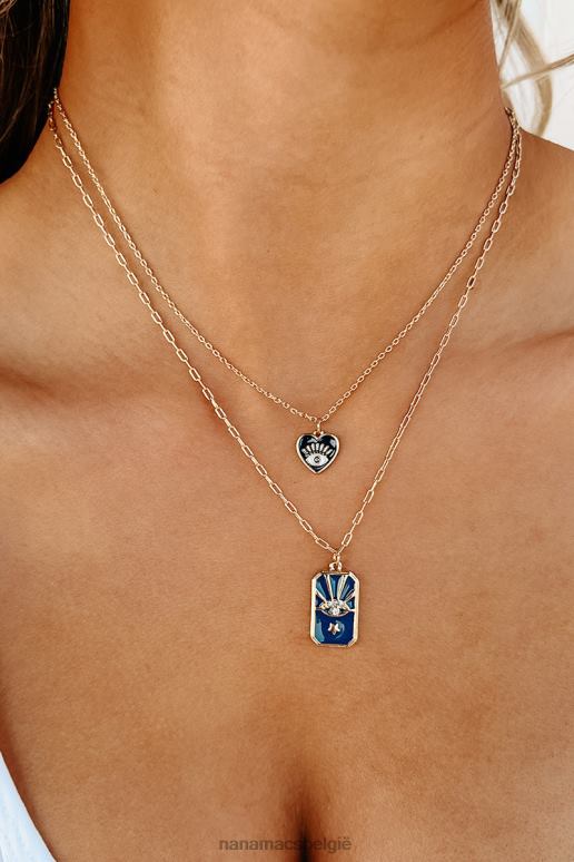 goud voed je fascinerende gelaagde ketting NanaMacs HPTT4162