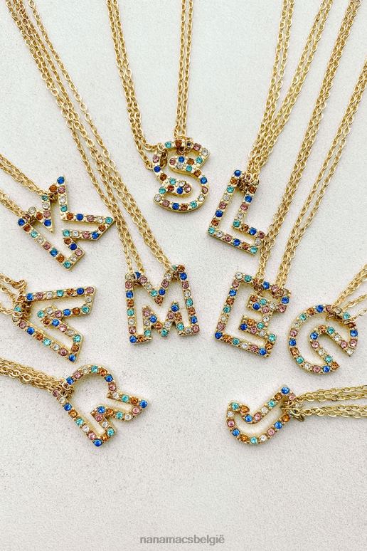 goud what's in a name letter bedel ketting NanaMacs HPTT4100