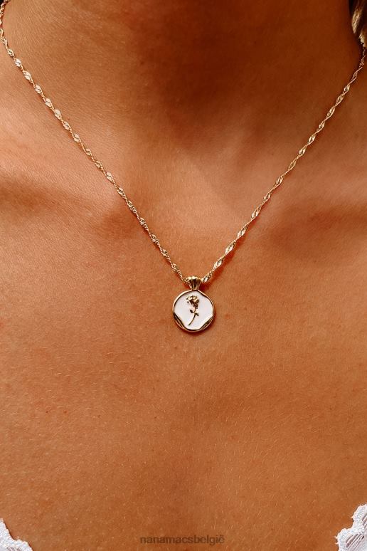 goud/wit rozen plukken rozenbedelketting NanaMacs HPTT4136