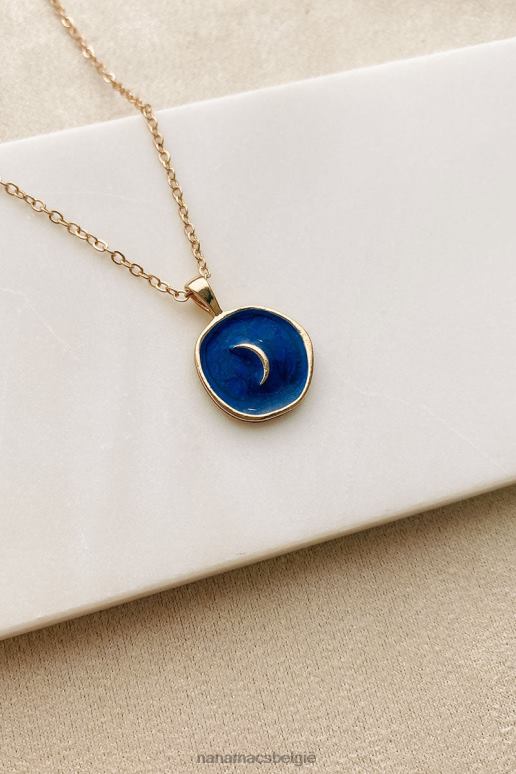 marine/goud reis van acceptatie maan charme ketting NanaMacs HPTT4120