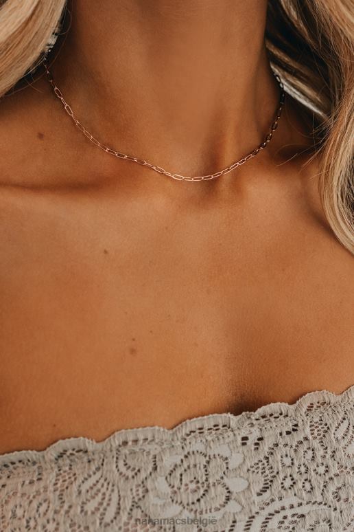 rosé goud kettingreactie choker ketting NanaMacs HPTT4215