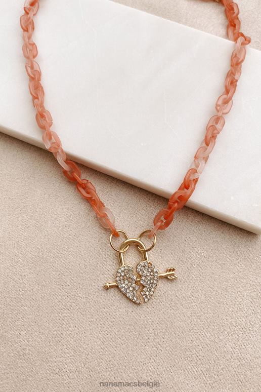 roze eenzame harten choker ketting NanaMacs HPTT4132