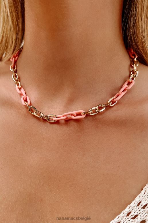 roze ruk aan mijn ketting choker ketting NanaMacs HPTT4133