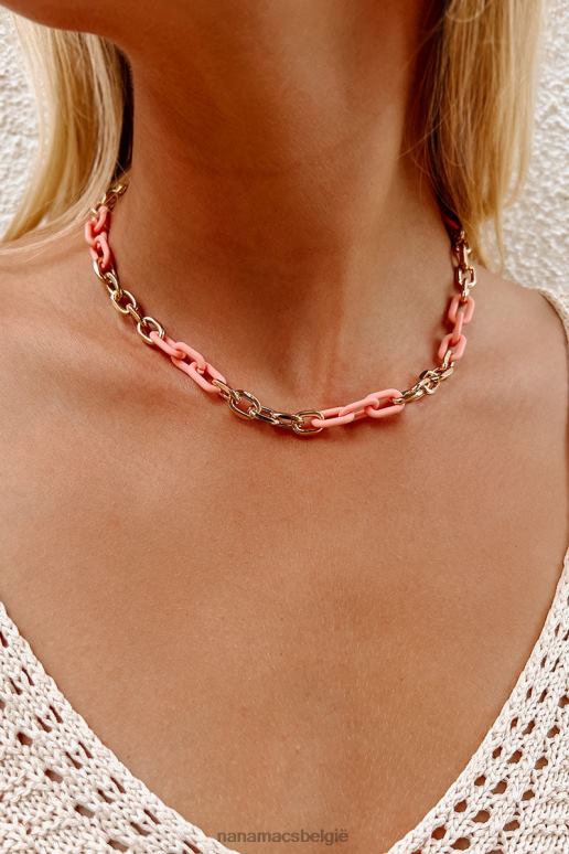 roze ruk aan mijn ketting choker ketting NanaMacs HPTT4133