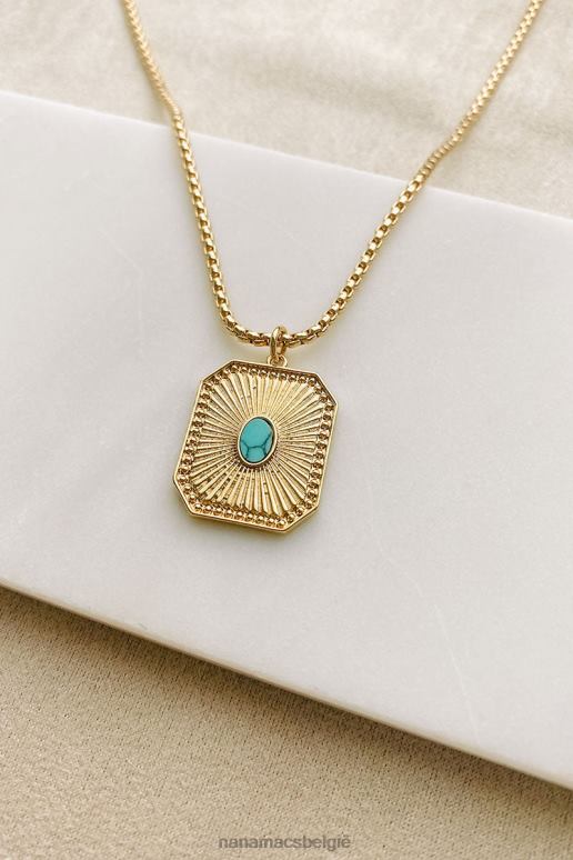 turkoois op zoek mooie babe gelaagde hanger ketting NanaMacs HPTT4102
