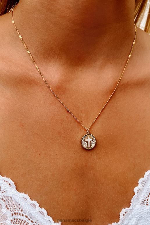 wit goud leven door geloof hanger ketting NanaMacs HPTT4128
