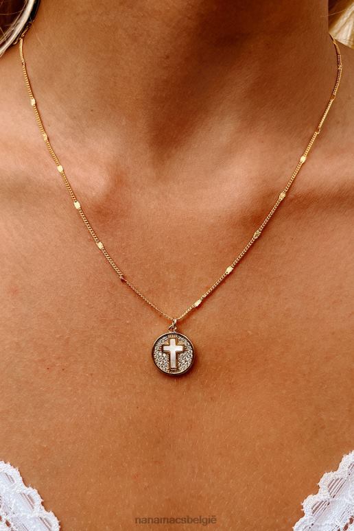 wit goud leven door geloof hanger ketting NanaMacs HPTT4128