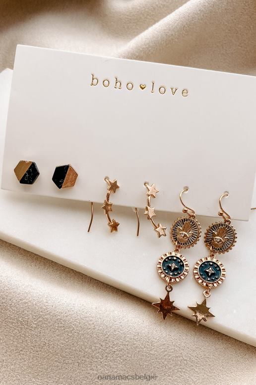 goud chaching it 3-delig oorbellenpakket NanaMacs HPTT4240