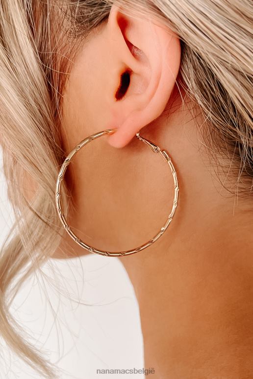 goud conclusies trekken getextureerde oorringen NanaMacs HPTT4281