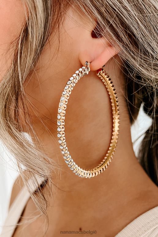 goud diner in de stad strass oorring NanaMacs HPTT4345