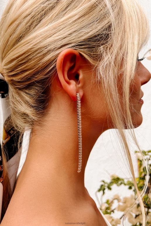 goud eindeloze diamanten bungelen oorbellen NanaMacs HPTT4350