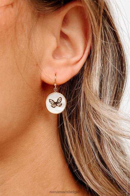 goud gevoel fladdert delicate bungelende oorbellen NanaMacs HPTT4353