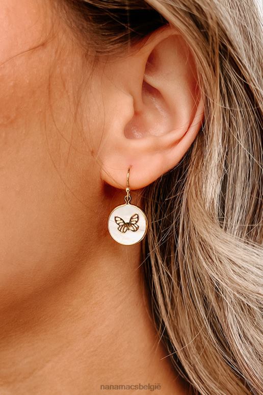 goud gevoel fladdert delicate bungelende oorbellen NanaMacs HPTT4353