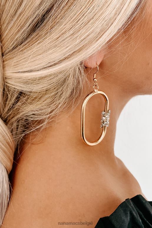 goud glitter hoepel oorbellen NanaMacs HPTT4355