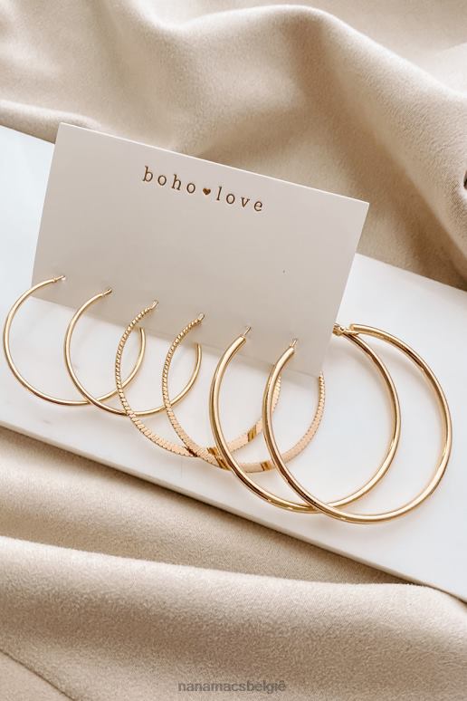 goud hoopful looks hoepel oorbellen set NanaMacs HPTT4271