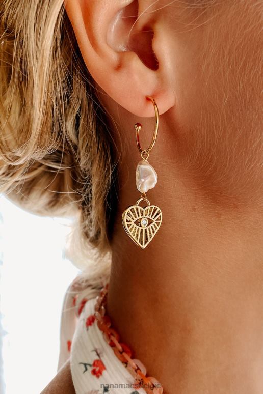 goud kijk in je hart bungelende oorbellen NanaMacs HPTT4348