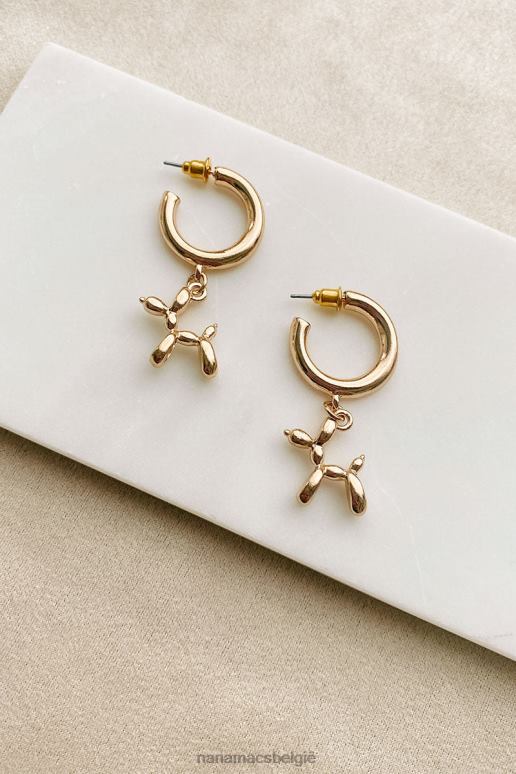 goud leuke spelletjes ballon dier oorringen NanaMacs HPTT4344