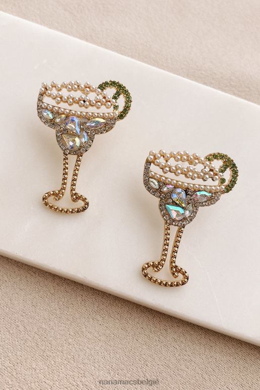goud on the rocks kralen strass oorbellen NanaMacs HPTT4288