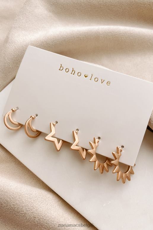 goud oorbellenset met gloed over de volle maan NanaMacs HPTT4264