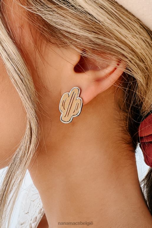 goud rechtstreeks uit het paradijs cactus oorbel NanaMacs HPTT4333