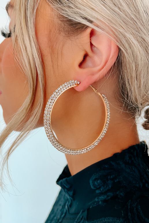 goud sociale soiree strass oorringen NanaMacs HPTT4239