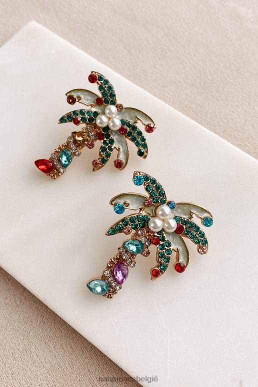 multi palmbomen paradijs strass oorbellen NanaMacs HPTT4285