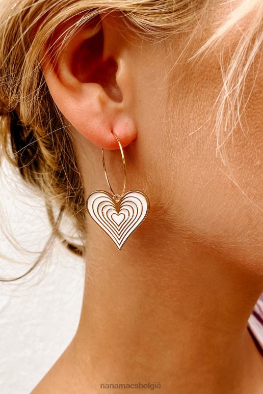 wit hou van retro bungelende oorbel NanaMacs HPTT4351