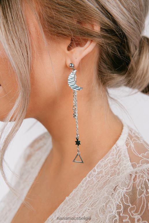 zilver niet mijn naam bengelen oorbellen NanaMacs HPTT4360