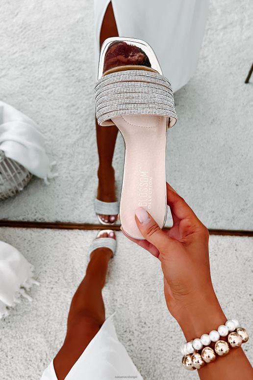 Champagne flitsende gevoelens gespiegelde strass band hakken NanaMacs HPTT3989