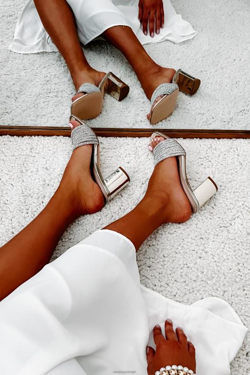 Champagne flitsende gevoelens gespiegelde strass band hakken NanaMacs HPTT3989